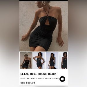 Princess Polly black mini dress